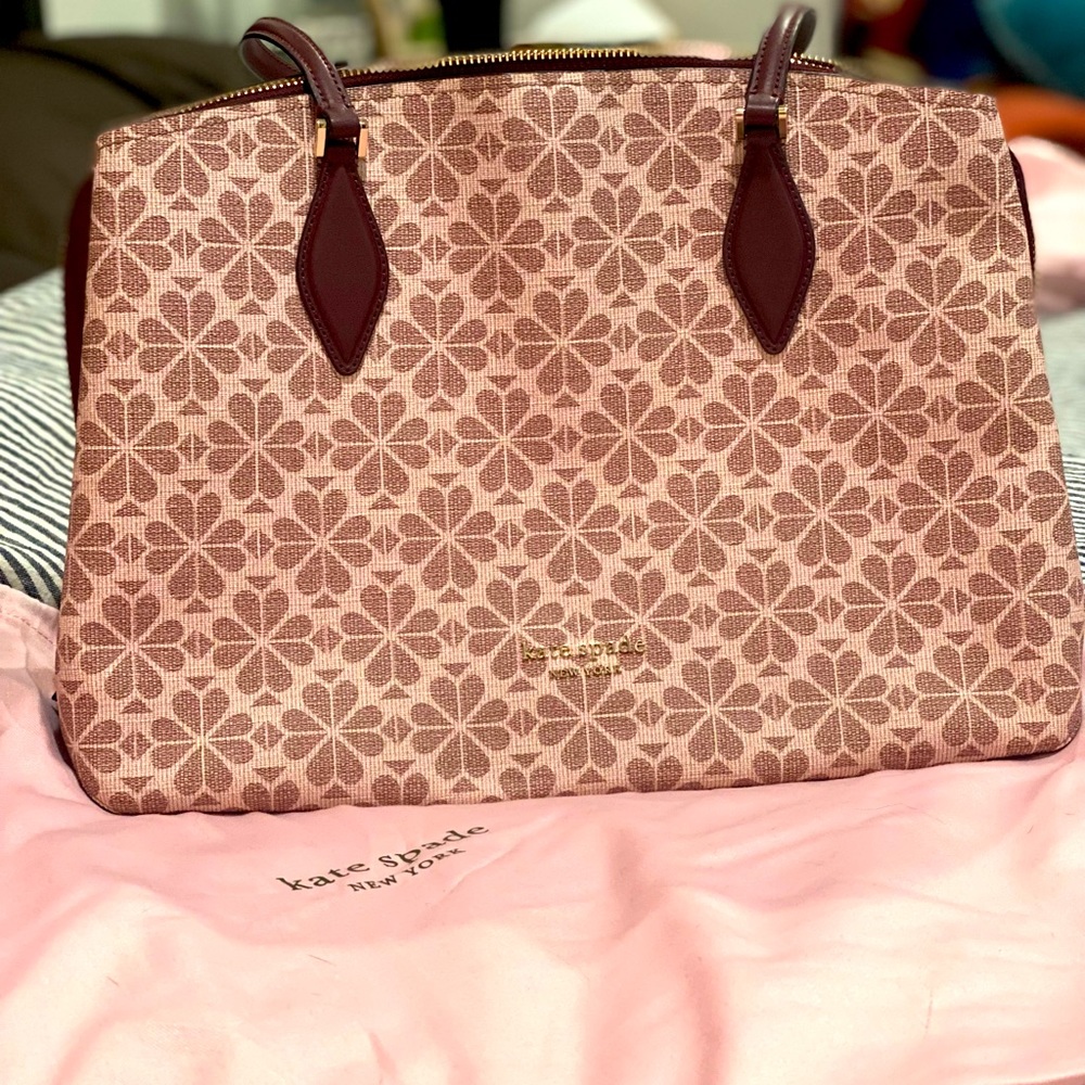 Kate Spade flower coated canvas zeezee work tote